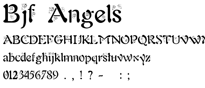 BJF Angels font